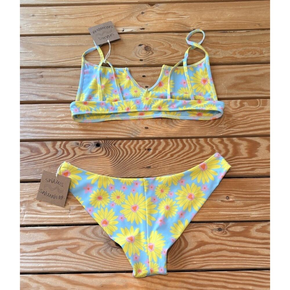 Swamis Swimwear NWT Women’s Daisy bikini size L Blue P9 - Picture 2 of 8